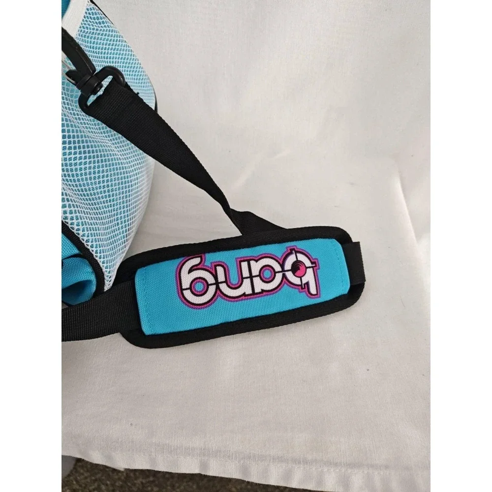 Bang Energy Drink‎ Promo Duffle Bag White Blue Pink Graphic Sporty Travel RARE!